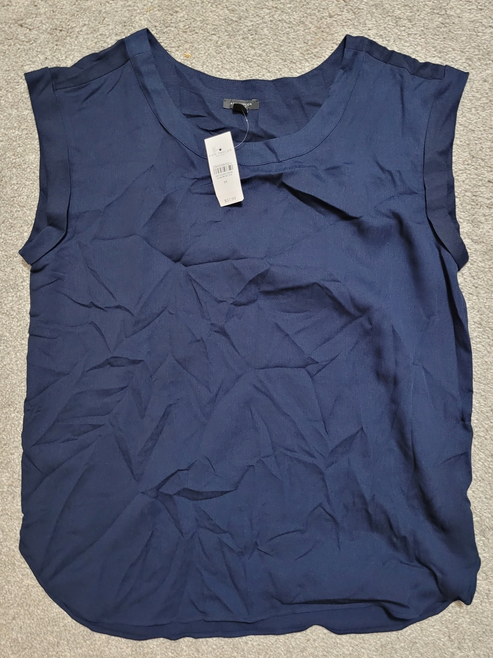 Ann Taylor Navy Sleeveless Scoop Neck Camisole